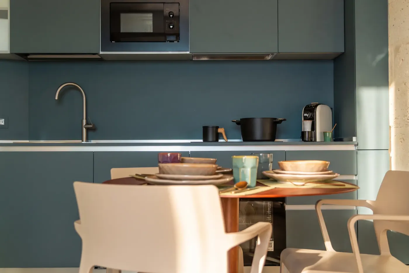 La cucina della dimora Lido Burrone