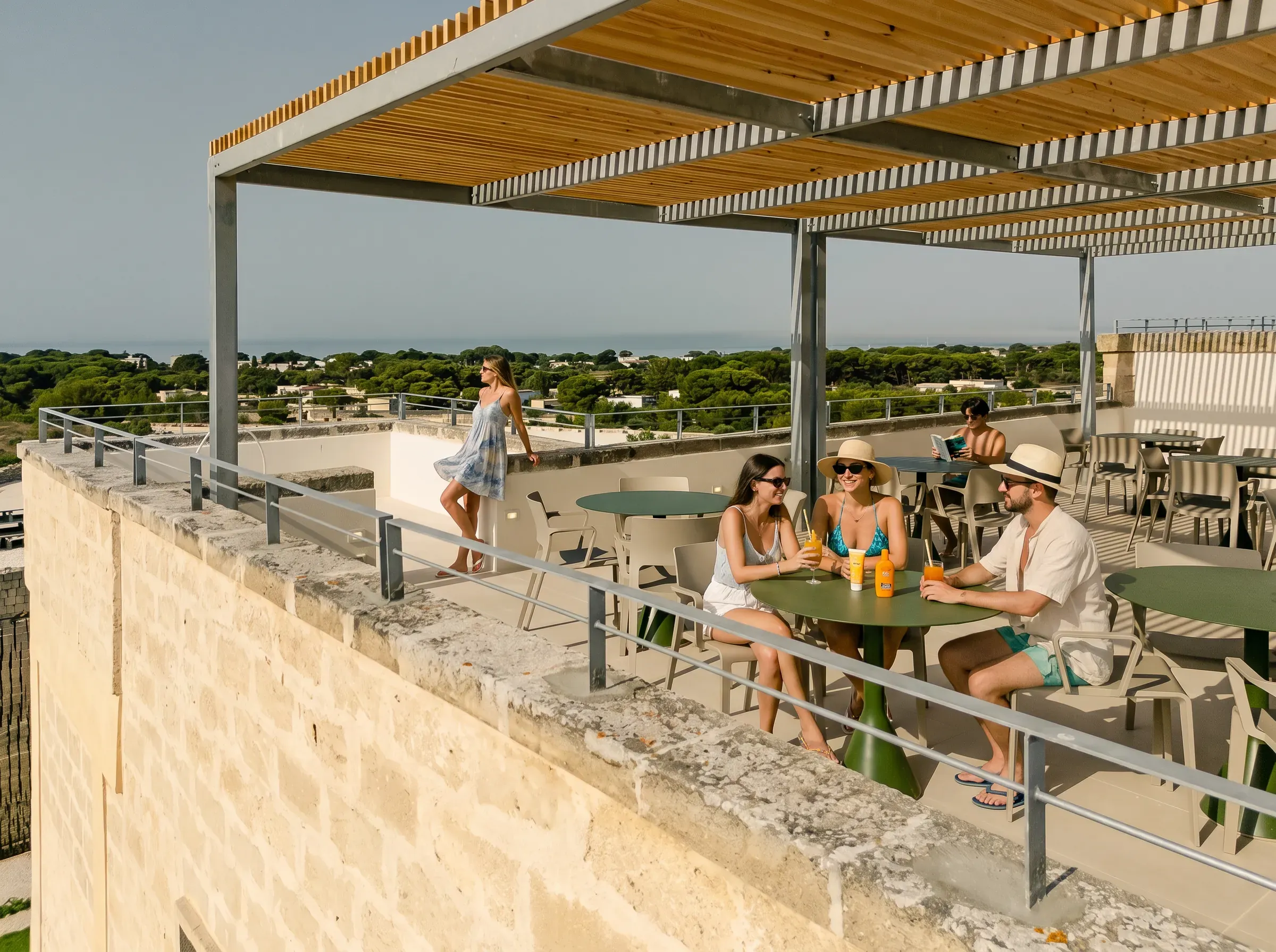 La terrazza panoramica verso le Egadi